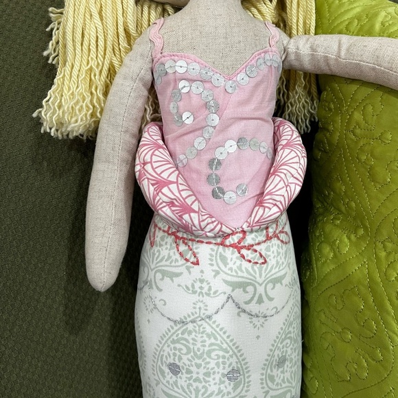 Pottery Barn Kids Mermaid Plush 24” Pink/Multicolored - Picture 5 of 12